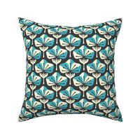 0863 - simple leaves,  blue