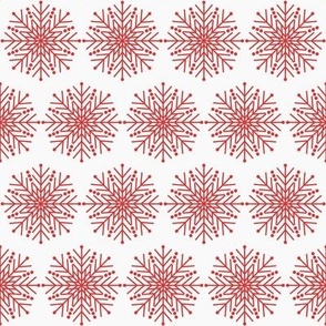 Snowflakes Red-nanditasingh
