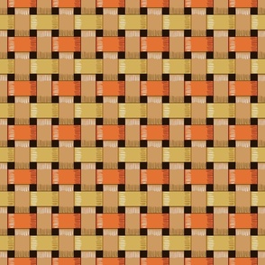 Wood tones basket weave 6x6
