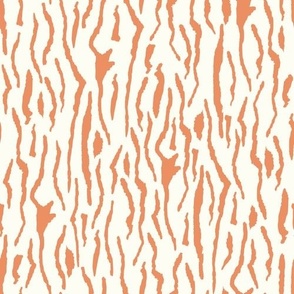 Zebra Print  - Rust and Cream