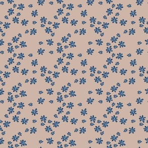 Scent of flowers - beige and blue