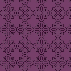 Geometric Pattern: Zellij: Aubergine Dark