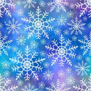 Snowflakes Blue Purple