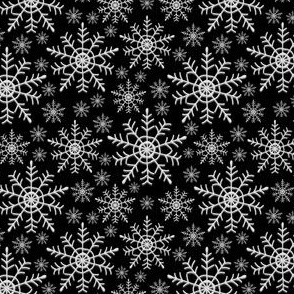 Snowflakes Black