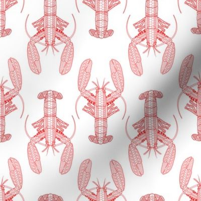 Red Tribal Lobster Nautical