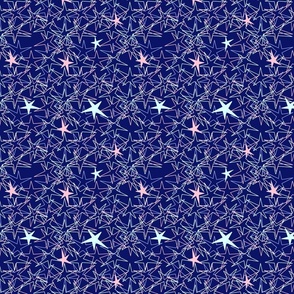Pastel Stars on Blue - small