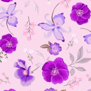 Purple floral pattern
