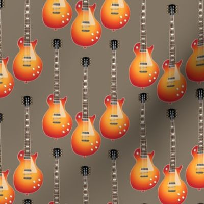 LP Style Guitar with an orange burst