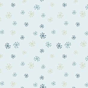 Star Floral in Seafoam_ Blue and Celery on Ice