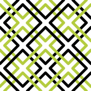 Modern Weave in Green and Black