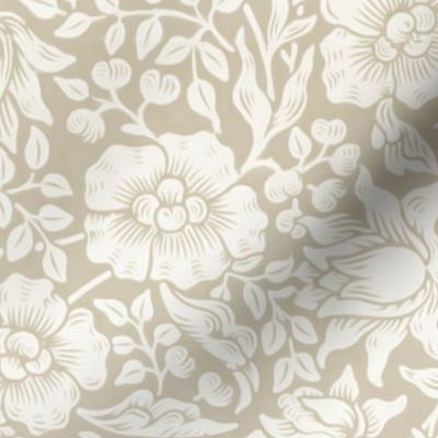 French country floral in beige