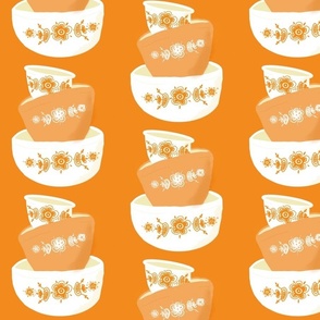 Vintage orange dishes! 