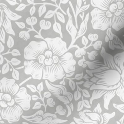 French Country Floral in Grey