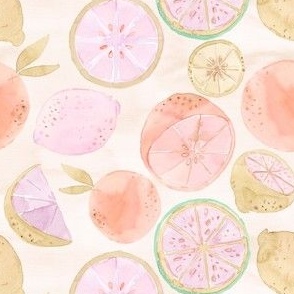 citrus fruit on pink sands