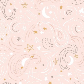 Written in the stars pink blush Large Scale by jac slade