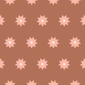 Star Dots Blush Pink and Terracotta | Sm.