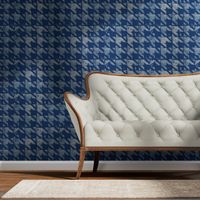 classic_houndstooth_rustic_handprinted_blockprint in denim blue shades