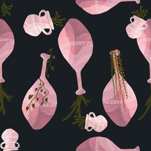 Ancient_Botany_Vases_Pink in midnight