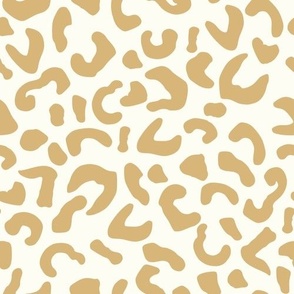 Leopard Print in gold and white