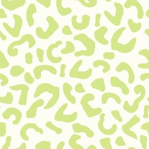 Leopard Print in lime green and white
