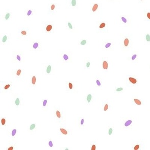 speckles red lilac green 