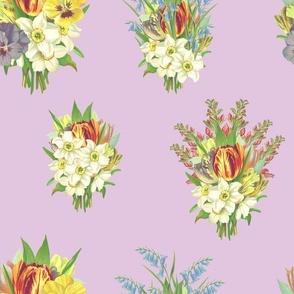 BOUQUETS - LARGE - SPRING GARDEN COLLECTION (LILAC)