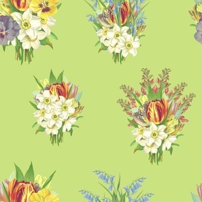 BOUQUETS - LARGE - SPRING GARDEN COLLECTION (PEA)