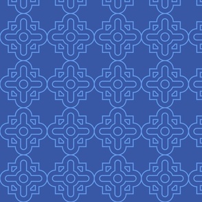Geometric Pattern: Zellij: Azure Light