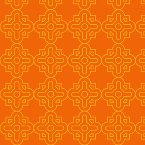 Geometric Pattern: Zellij: Tangerine Light