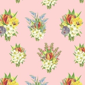 BOUQUETS SMALL - SPRING GARDEN COLLECTION (PINKY)