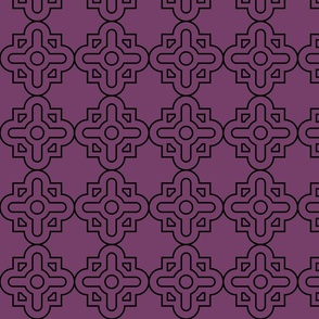 Geometric Pattern: Zellij: Aubergine Black