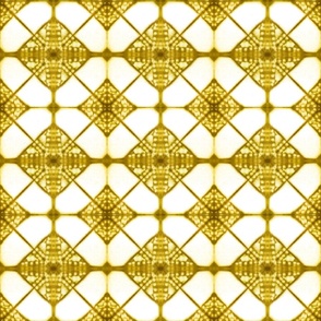 Art Deco Shibori Triangles in Mustard