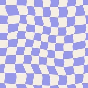 Warped Checkerboard - Very Peri Periwinkle
