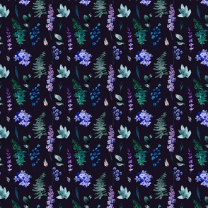 Dark blue floral baclground