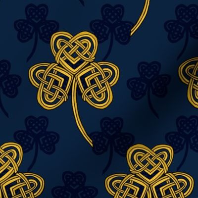 Celtic Shamrock (blue & gold) 