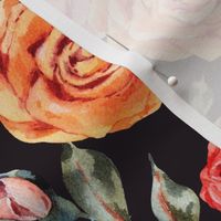 Watercolor elegant roses