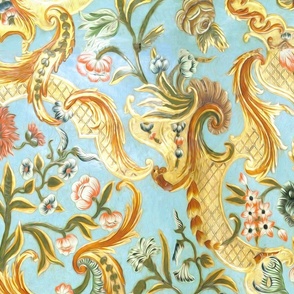 Rococo Fabric, Wallpaper and Home Decor | Spoonflower