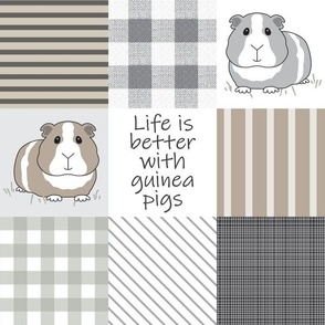 4" guinea pig wholecloth life is better