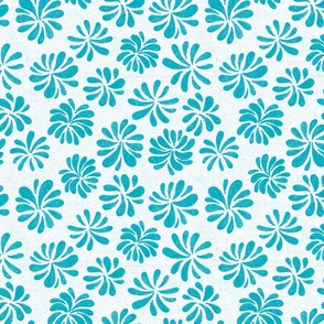 Color Pop Floral - Scuba Blue