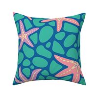 Sea Stars Coastal Beach Ocean Starfish - Bright Summer Colors - LARGE Scale - UnBlink Studio by Jackie Tahara