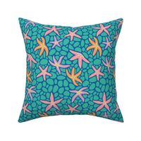 Sea Stars Coastal Beach Ocean Starfish - Bright Summer Colors - TINY Scale - UnBlink Studio by Jackie Tahara