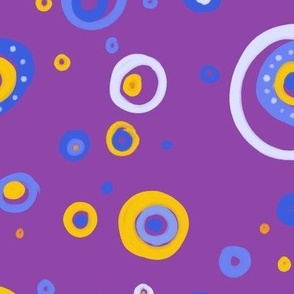 Irregular dots and circles - purple