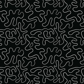 Small Abstract Coral in Black