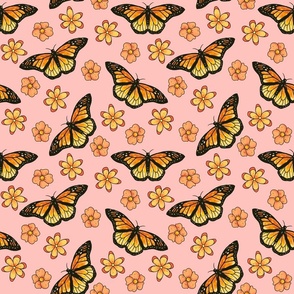 Monarch Butterfly light pink