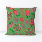 Watermelon and Green Apple floral