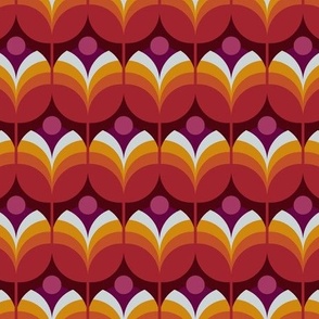 MOD Retro Tulips Red & Purple