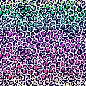 Animal print neon watercolour rainbow 