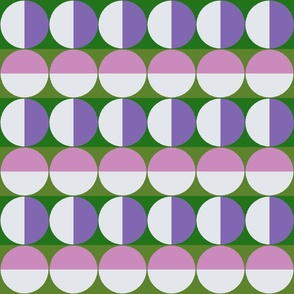 Retro Circles Green Purple