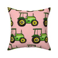 Tractor Watercolor - Pink