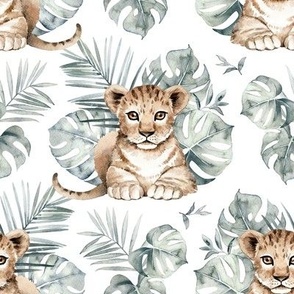 Medium Scale / Baby Lion / White Background